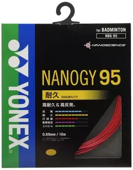 Струны для бадминтона YONEX Nanogy 95 NBG95 Красные (0,69 мм)