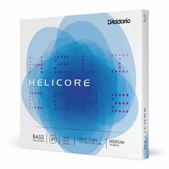 Струны для бас-гитары H610 Helicore Orchestral Bass D Addario (Контрабас) 3/4M струн/комплект []