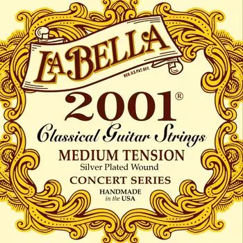 Струны для классической гитары La Bella 2001 Classical Medium Medium Tension