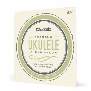 Струны для укулеле Custom Extruded Nylon Soprano EJ65S D Addario Pro-Art []