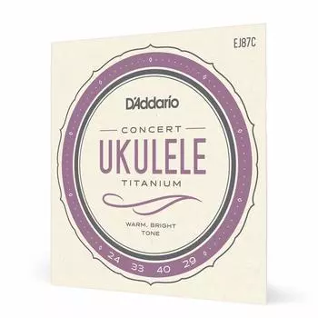 Струны для укулеле EJ87C Titanium Concert Concert D Addario []