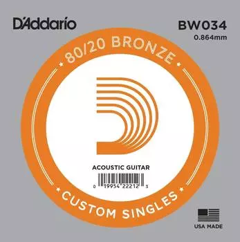 Струны Rose для акустической гитары бронза BW034 Набор из 10 D Addario 80/20 .034 []