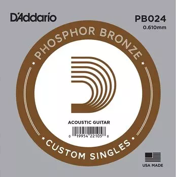 Струны Rose для акустической гитары из фосфорной бронзы PB024 Набор из 10 D Addario .024 []