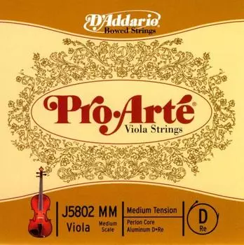 Струны Rose для альта D струна Medium Scale J5802 MM Medium Tension D Addario Pro/Arte []
