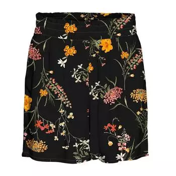 Струящиеся эластичные шорты с высокой талией и яркими цветами Женский VERO MODA XS чёрный