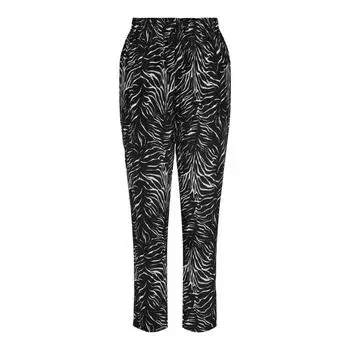 Струящиеся брюки стандартного кроя с принтом на поясе ТОЛЬКО для женщин S белый