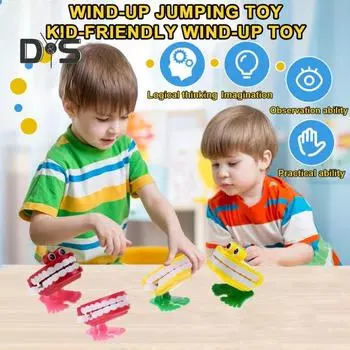 Стучащие зубы заводная игрушка заводная пружина мультяшные прыгающие зубы с глазами шуточная игрушка рождественские подарочные пакеты наполнители для детей взрослые шуточные подарки A красный