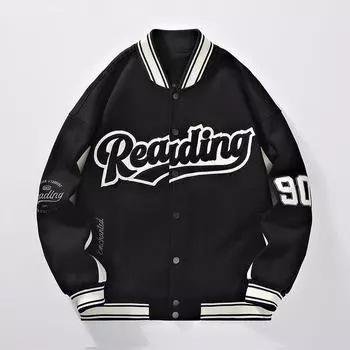 Студенческая бейсбольная форма, мужская осенняя повседневная свободная куртка, бейсбольная цветная композитная спортивная куртка для мужчин M абрикосовый