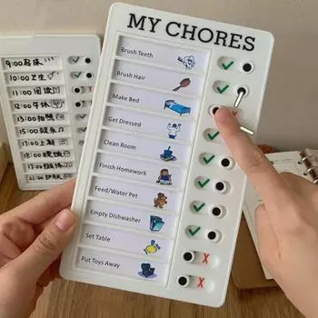 Студенческая доска для задач, многофункциональная доска для составления планов, пластиковая настенная доска для самодисциплины, контрольный список для школы красный