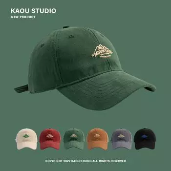 Студенческая кепка с защитой от солнца Letter Art, большая мужская кепка с большой окружностью головы, маленькая бейсбольная кепка для женщин, осенне-зимняя кепка с утиным язычком one size темно-зеленого