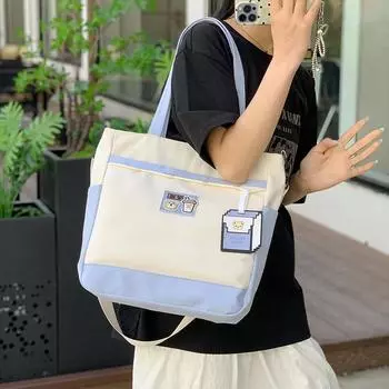 Студенческая мультяшная сумка Легкая сумка через плечо класса Цветная сумка через плечо