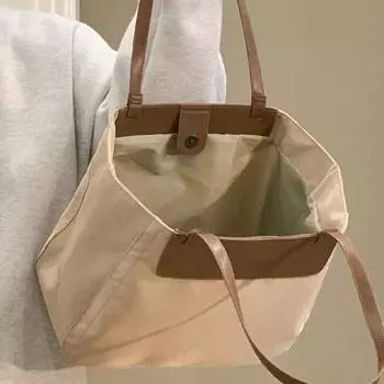 Студенческая нейлоновая сумка-тоут из холста для женщин, женская сумка для поездок на работу, модная сумка на плечо для весны и лета