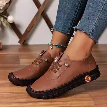 Студенческая обувь большого размера, женская обувь на плоской подошве, повседневная обувь 35 белый