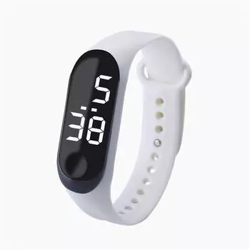 Студенческая пара электронные часы подарок модные светодиодные электронные часы-браслет белый