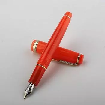 Студенческая перьевая ручка, быстросохнущая, подарочная ручка-зажим, дизайн, полезные письменные принадлежности для офиса A оранжевый