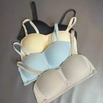 Студенческая простая нагрудная накидка, цельная чашка, маленькое нижнее белье, антисветовая трубка, небольшой слинг из ледяного шелка 70 серый