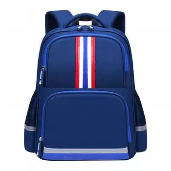 Студенческая школьная сумка большой емкости, полосатый рюкзак, водонепроницаемая детская школьная сумка из ткани Оксфорд