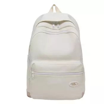 Студенческая школьная сумка, однотонный женский рюкзак, студенческий стиль, рюкзак большой емкости синий