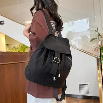 Студенческая школьная сумка в стиле колледжа, женский однотонный рюкзак из нейлона, мужская спортивная сумка для отдыха на открытом воздухе зелёный