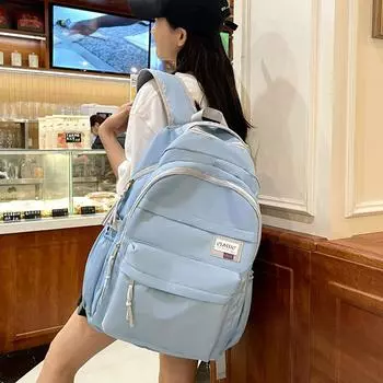 Студенческая школьная сумка женская легкая большая вместимость компьютерный дорожный рюкзак