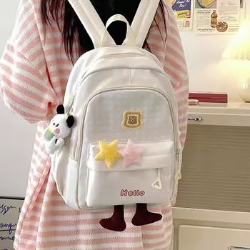 Студенческая школьная сумка, женский клетчатый лоскутный рюкзак, дорожная сумка, маленький рюкзак для девочек