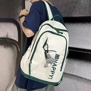 Студенческая школьная сумка, женский рюкзак большой вместимости для кампуса, рюкзак чёрный