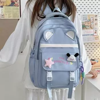 Студенческая школьная сумка, женский рюкзак большой емкости, легкий рюкзак для кампуса