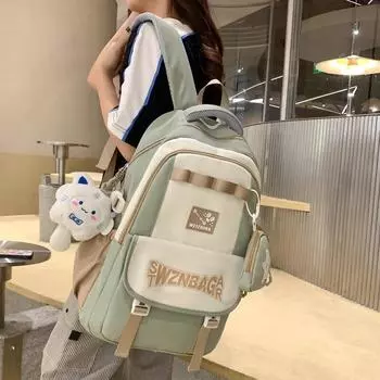 Студенческая школьная сумка, женский рюкзак большой емкости, портативная компьютерная сумка, дорожный рюкзак чёрный