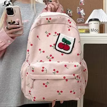 Студенческая школьная сумка, женский рюкзак Campus Cherry чёрный