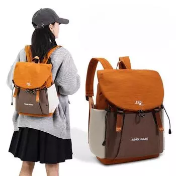 Студенческая сумка большой вместимости однотонный дорожный рюкзак для хранения вещей корейская версия простой повседневный модный иностранный рюкзак белый