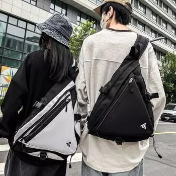 Студенческая сумка через плечо, мужская сумка через плечо большой вместимости, женская водоотталкивающая сумка для верховой езды, многофункциональная треугольная спортивная сумка фиолетовый