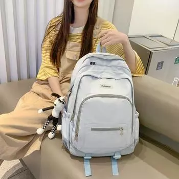 Студенческая сумка Девушка Рюкзак Компьютерный рюкзак белый