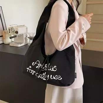 Студенческая сумка для подмышек, большая вместительная пригородная сумка, женская большая сумка, сумка на одно плечо розовый