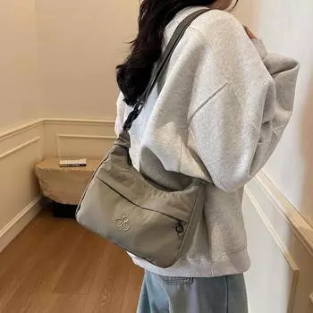 Студенческая сумка для занятий, женская повседневная универсальная сумка через плечо, популярная модная легкая сумка-мессенджер для поездок на работу хаки