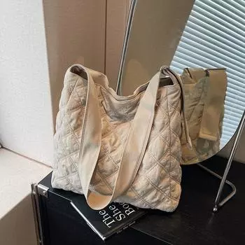 Студенческая сумка-мессенджер женская сумка через плечо большой вместимости сумка-тоут для поездок на работу подмышкой чёрный