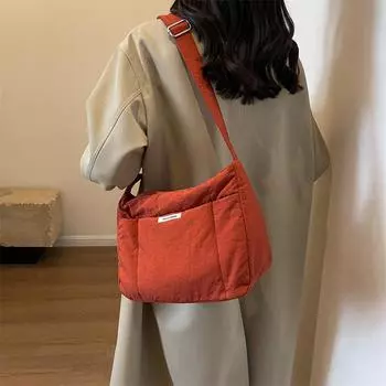 Студенческая сумка-мессенджер, женский рюкзак большой емкости, хлопковая сумка на плечо зелёный