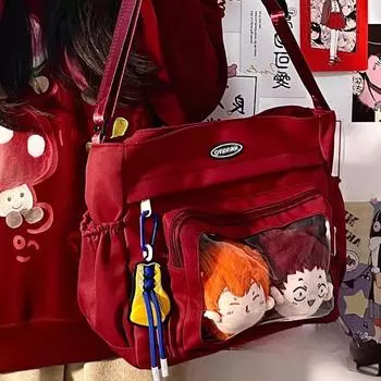 Студенческая сумка-тоут большой емкости, простая сумка через плечо, прозрачная, симпатичная, базовая сумка для боли One Size белый