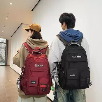 Студенческая сумка женский рюкзак компьютерная сумка рюкзак чёрный