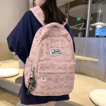 Студенческая сумка, женский рюкзак с граффити большой емкости, рюкзак для учащихся средней школы, мужской