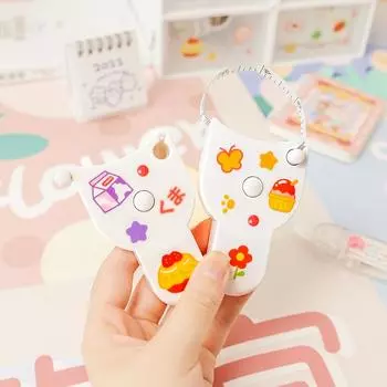 Студенческая трехмерная рулетка для фитнеса, измерения груди, измерения бедер, портативная измерительная линейка, мягкая измерительная рулетка, женская 5.5*9*3cm белый