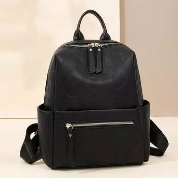 Студенческая женская сумка для альпинизма, женская сумка в стиле ретро, рюкзак большой емкости чёрный