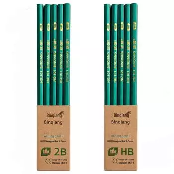 Студенческие карандаши 2B HB для рисования и письма - Идеальны для эскизов, каллиграфии и обучения. HB