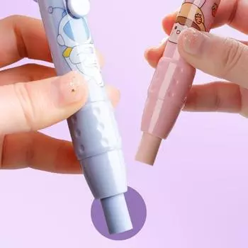 Студенческие ластики, практичные без пятен, универсальные ластики для ручек, сменный внутренний ластик для ручки, канцелярские принадлежности фиолетовый