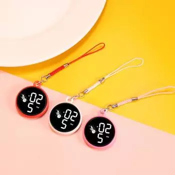 Студенческие подвесные часы, водонепроницаемые светодиодные цифровые электронные часы с зеркальным дисплеем и подвесными часами на веревке белый