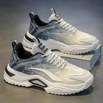 Студенческие повседневные кроссовки для бега, весенний тренд, дышащая мужская обувь, молодежная платформа, папины туфли 39