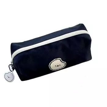 Студенческие принадлежности, черная косметичка большой емкости, сумка для хранения канцелярских принадлежностей, сумка-карандаш