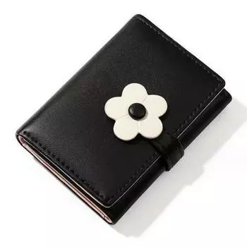 Студенческий кошелек Cutie Daisy Flower Кошелек для карточек Половинный кошелек 3-кратный кошелек
