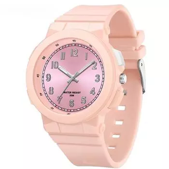Студенческий кварцевый розовый белый синий черный модный красочный светящийся аналоговый силиконовый ремешок для наручных часов для мальчиков и девочек