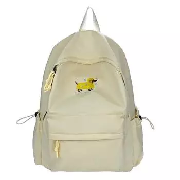 Студенческий мультяшный школьный рюкзак для девочек, большой вместимости жёлтый
