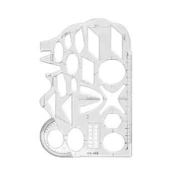 Студенческий офис Школьные принадлежности Мягкая функциональная линейка Измерительная линейка Чертежная линейка Шаблон для рисования